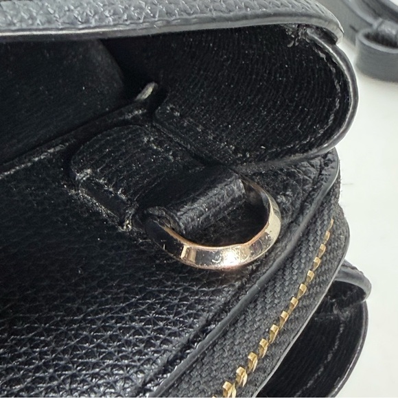 Kate Spade New York Saffiano Leather Small Satchel Black Top Handle Crossbody - Picture 13 of 15